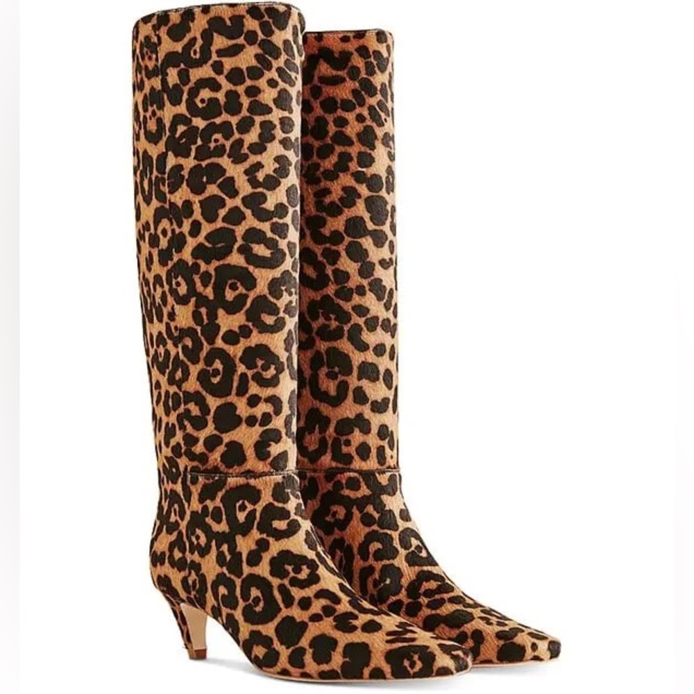$498! Reformation Remy Kitten-Heel Knee Boots Leopard SZ 10 NWOT! - Picture 5 of 11
